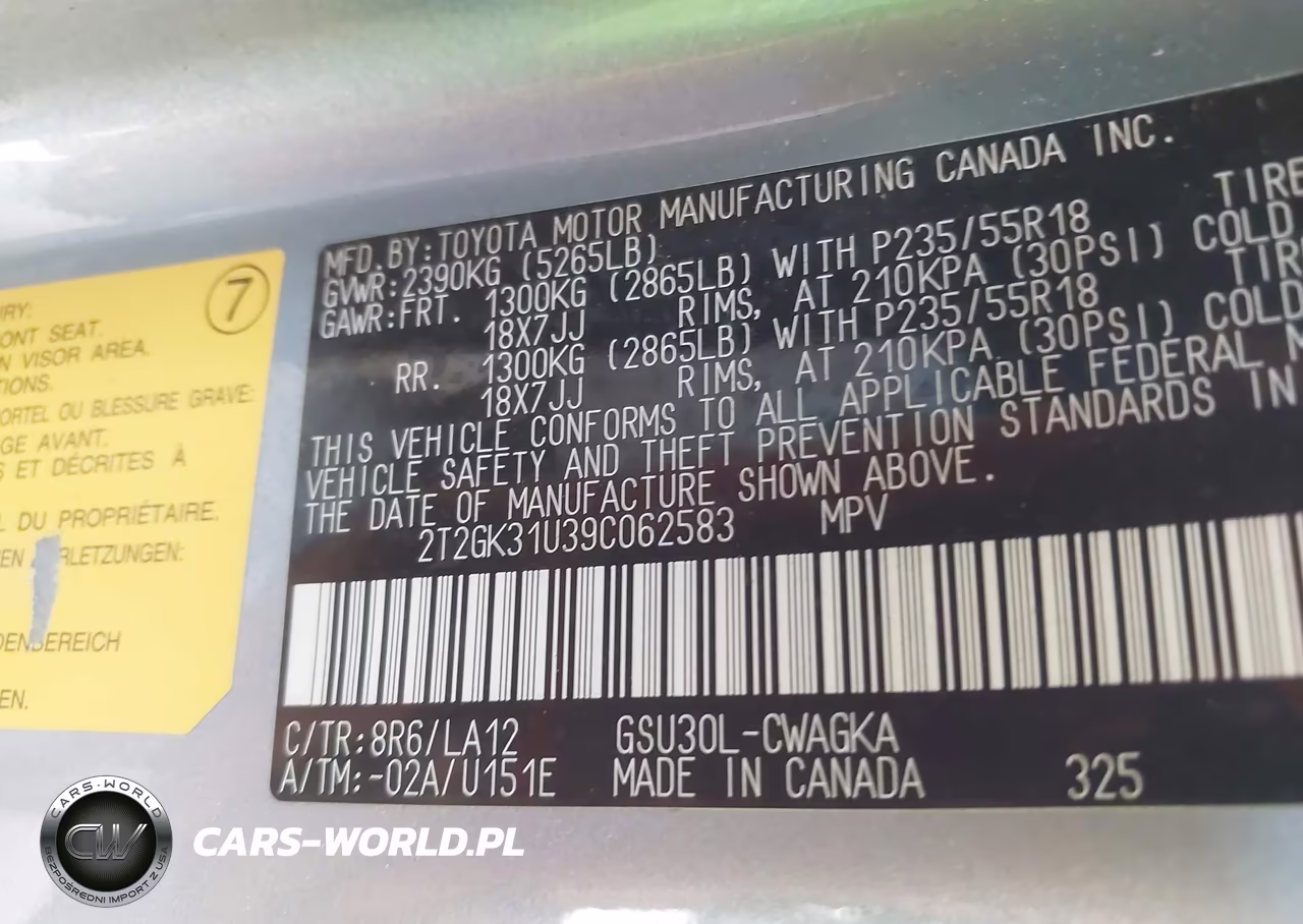 2009 Lexus Rx 350 VIN:2T2GK31U39C062583 - 9