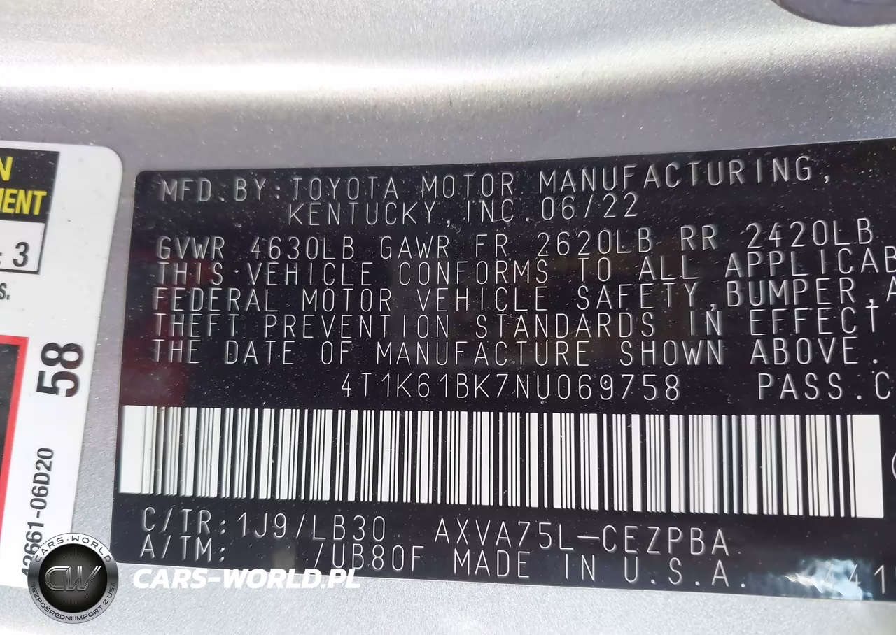 2022 Toyota Camry Xse Awd VIN:4T1K61BK7NU069758 - 9