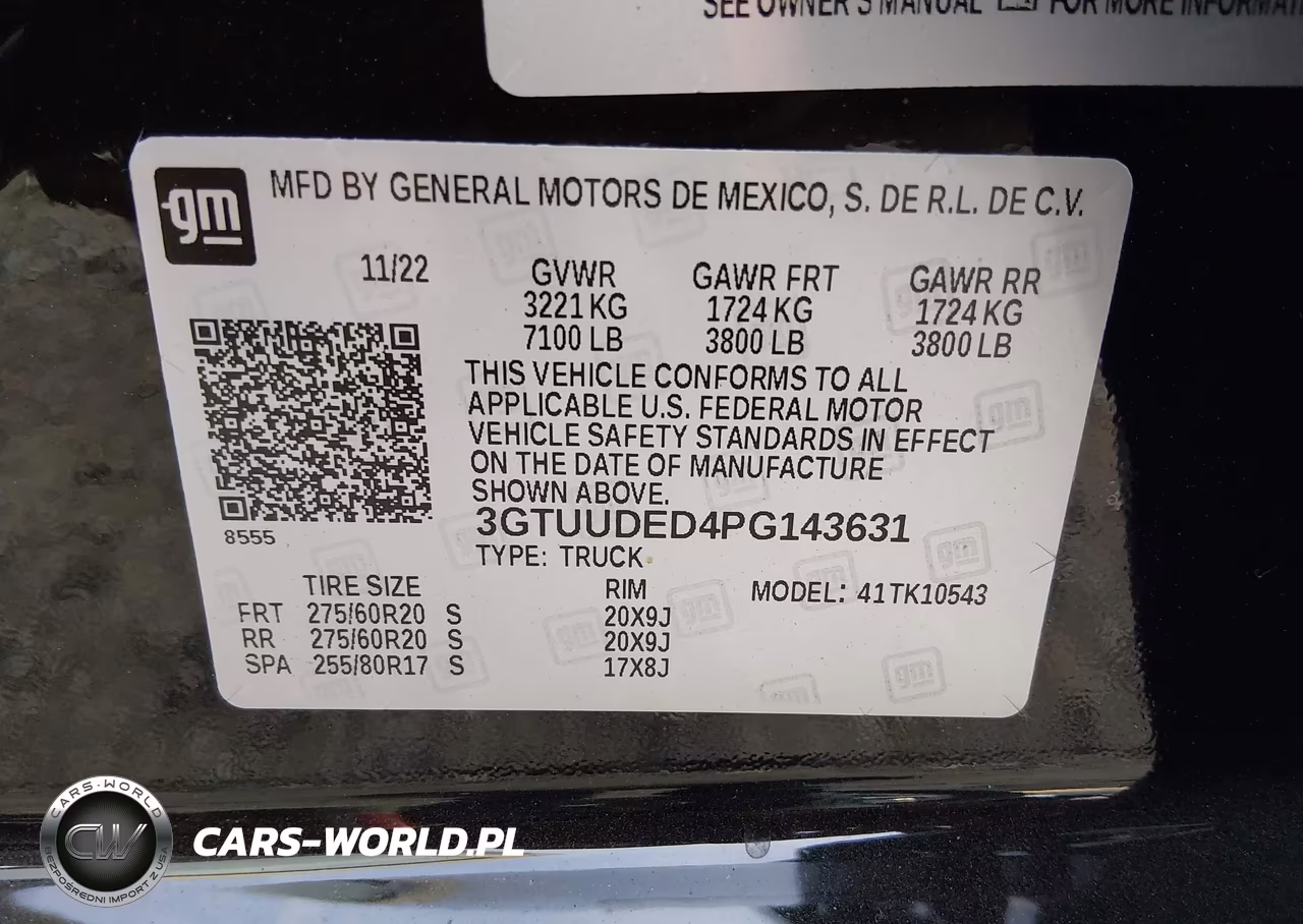 2023 GMC Sierra 1500 4Wd Short Box Slt VIN:3GTUUDED4PG143631 - 9