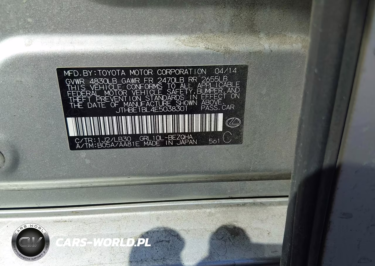 2014 Lexus Gs 350 VIN:JTHBE1BL4E5038301 - 9