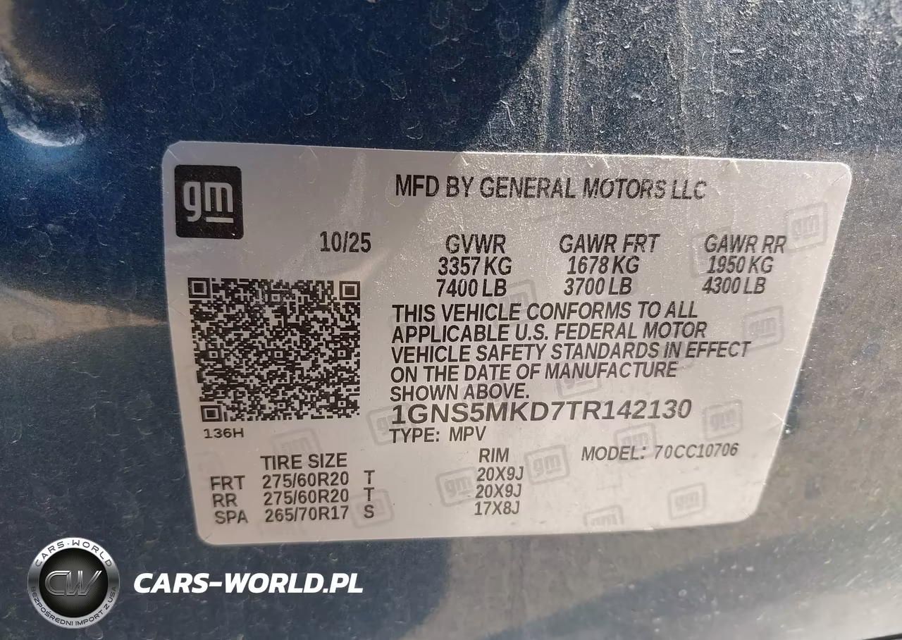 2026 Chevrolet Tahoe Ls VIN:1GNS5MKD7TR142130 - 9
