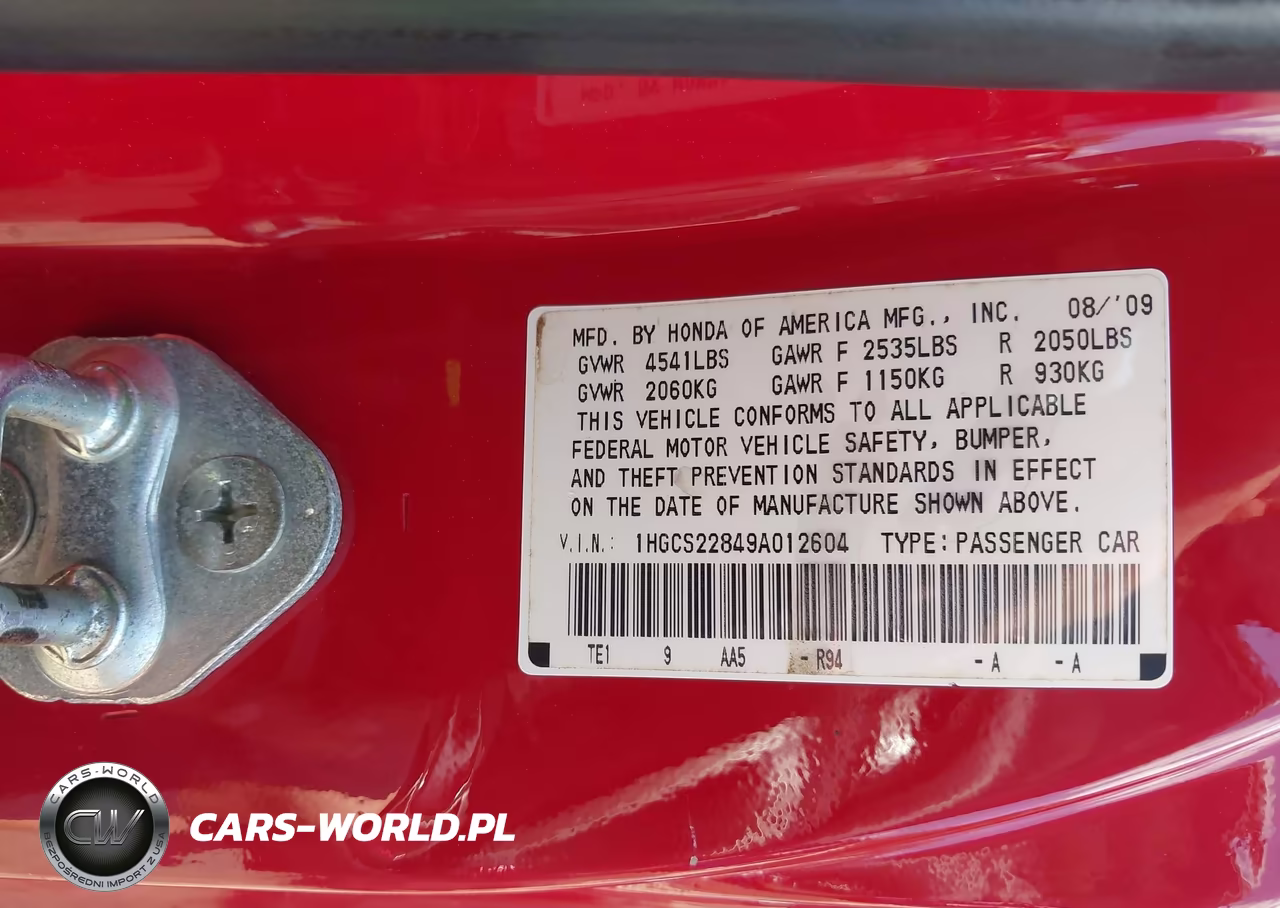 2009 Honda Accord 3.5 Ex-L VIN:1HGCS22849A012604 - 9