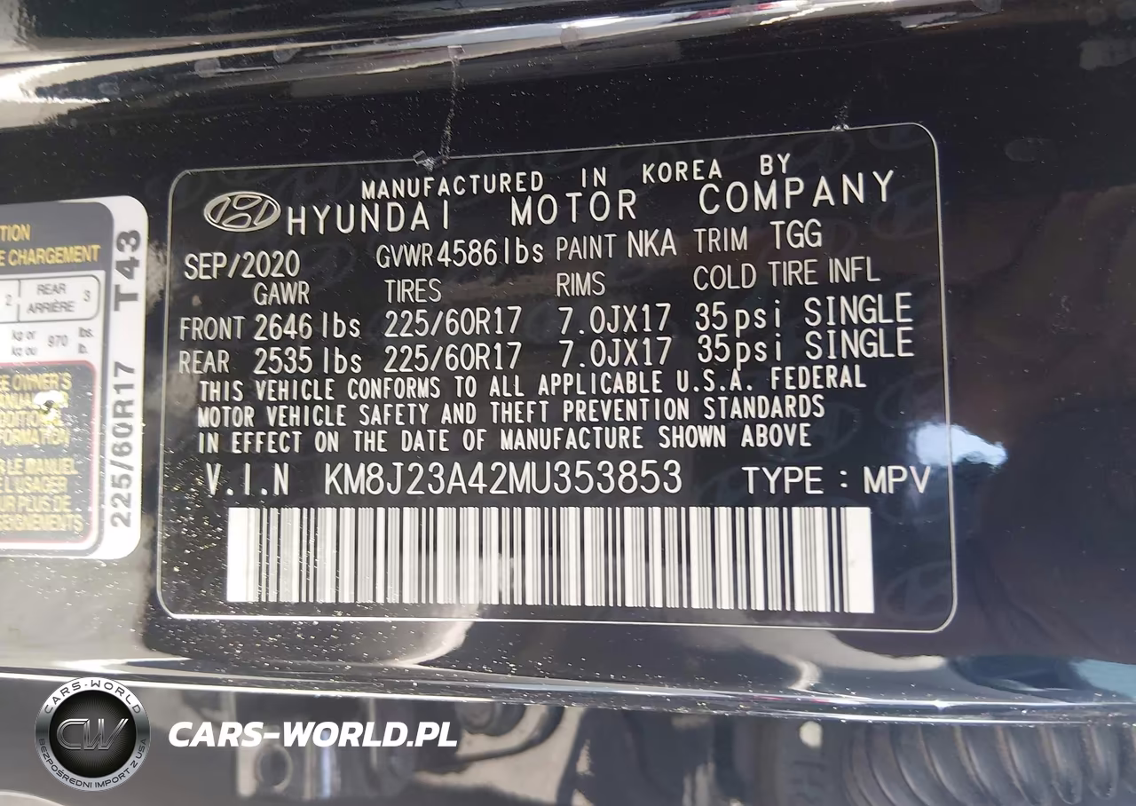 2021 Hyundai Tucson Se VIN:KM8J23A42MU353853 - 9