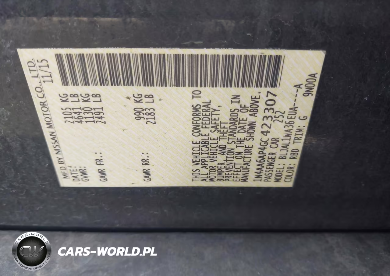 2016 Nissan Maxima 3.5 Platinum-3.5 S-3.5 Sl-3.5 Sr-3.5 Sv VIN:1N4AA6AP4GC423307 - 9