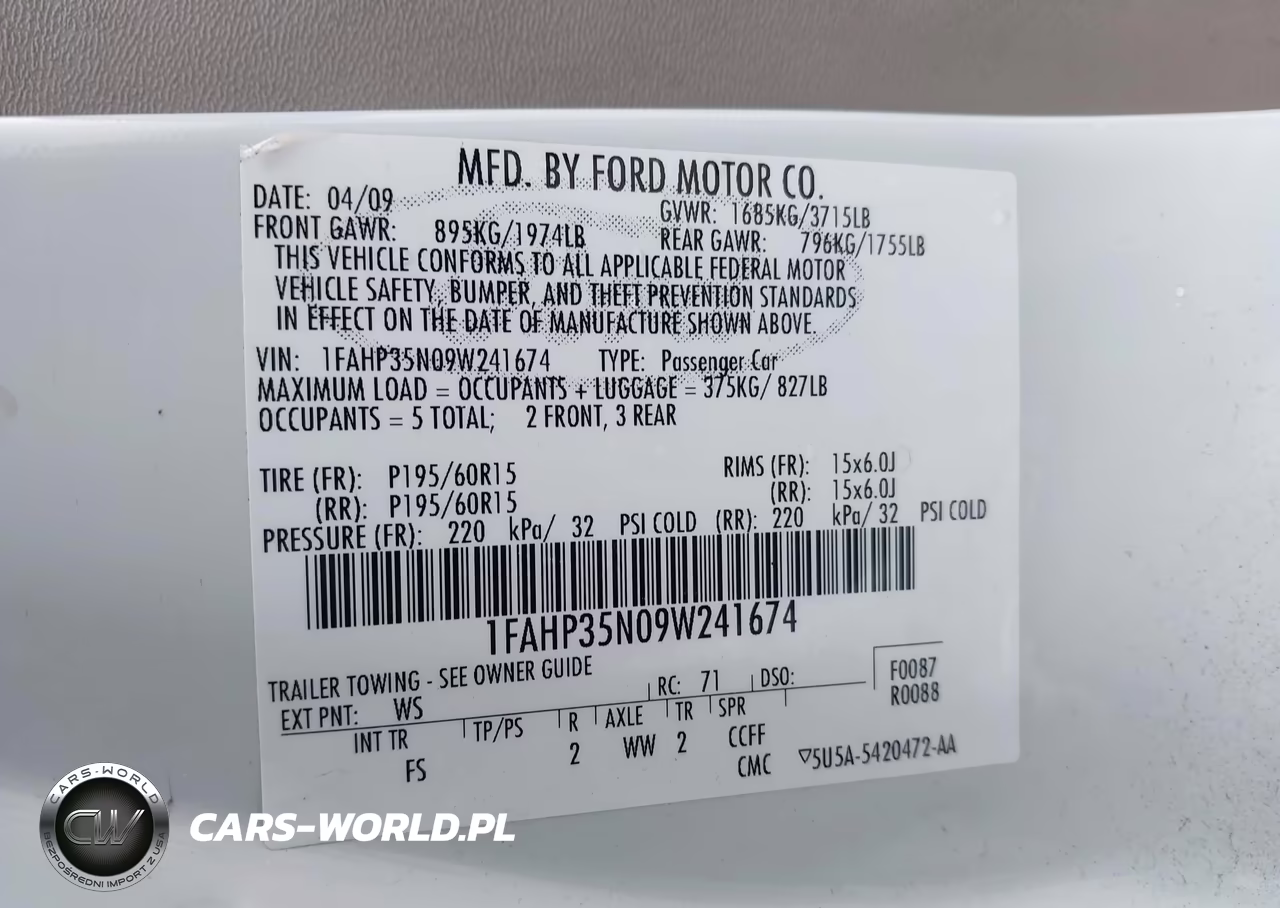 2009 Ford Focus Se VIN:1FAHP35N09W241674 - 9