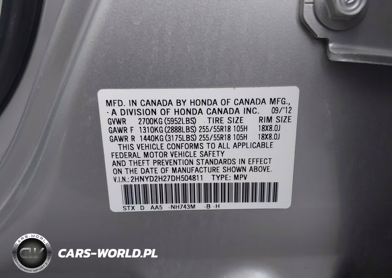 2013 Acura Mdx VIN:2HNYD2H27DH504811 - 9