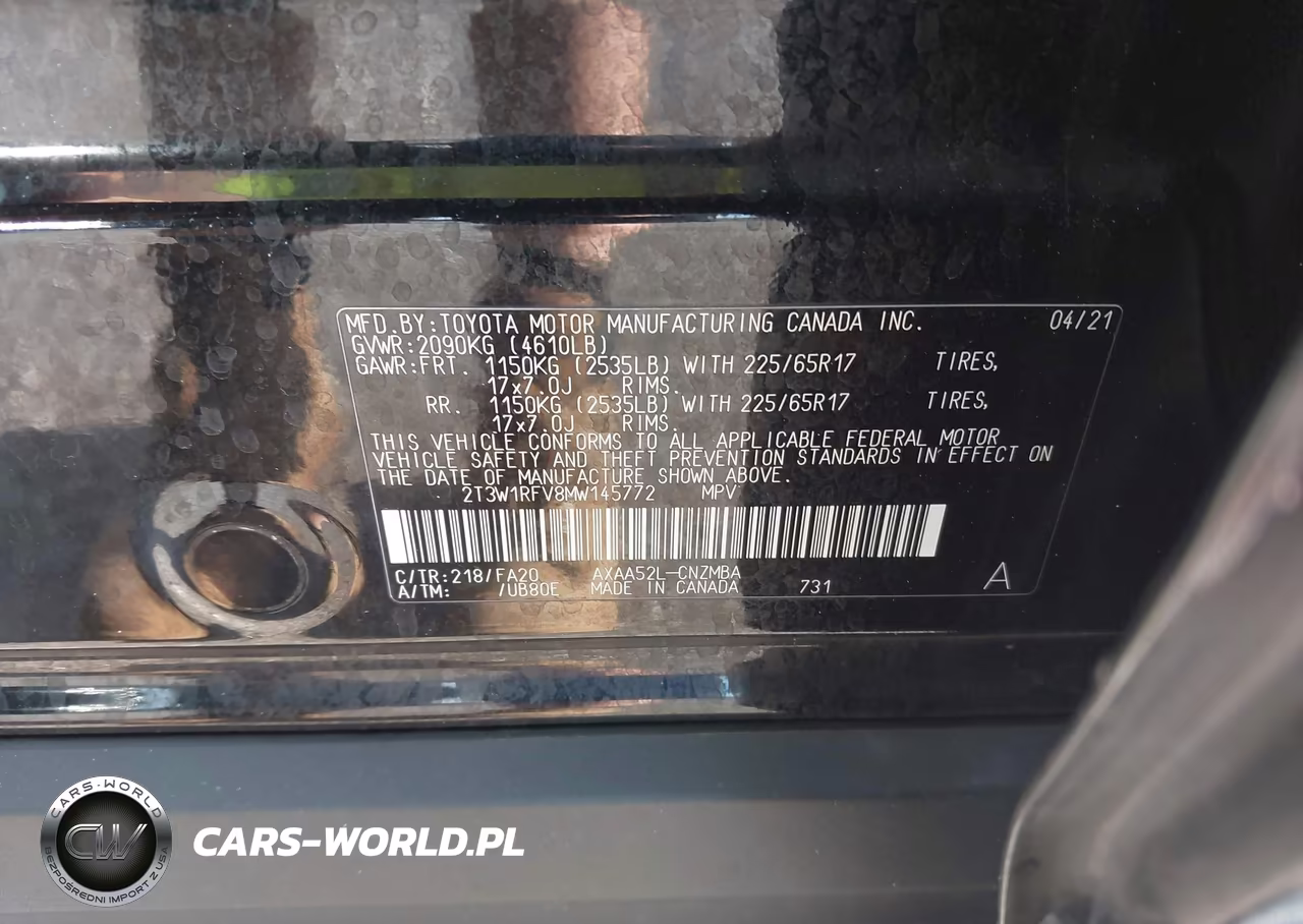 2021 Toyota Rav4 Xle VIN:2T3W1RFV8MW145772 - 9