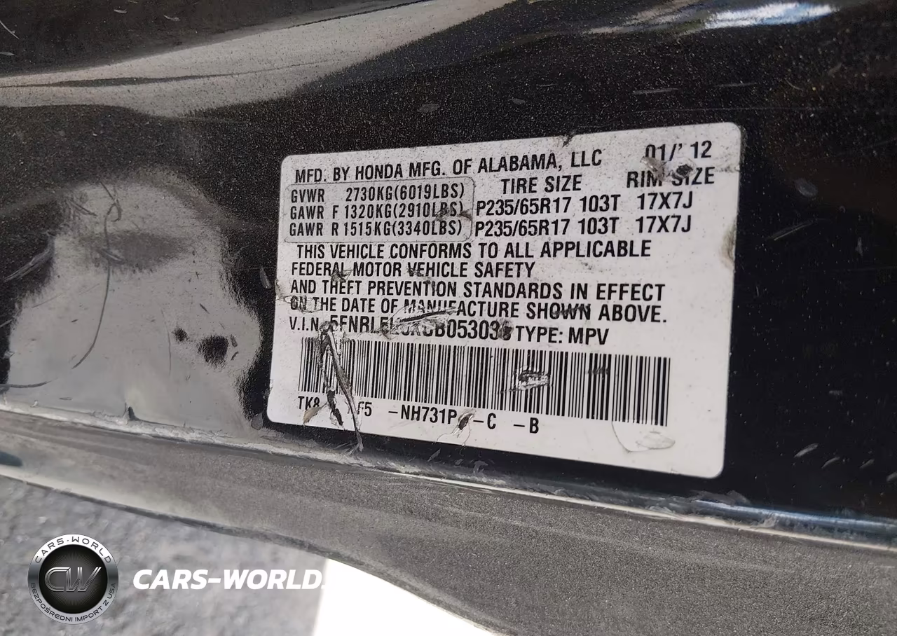 2012 Honda Odyssey Ex-L VIN:5FNRL5H6XCB053038 - 9