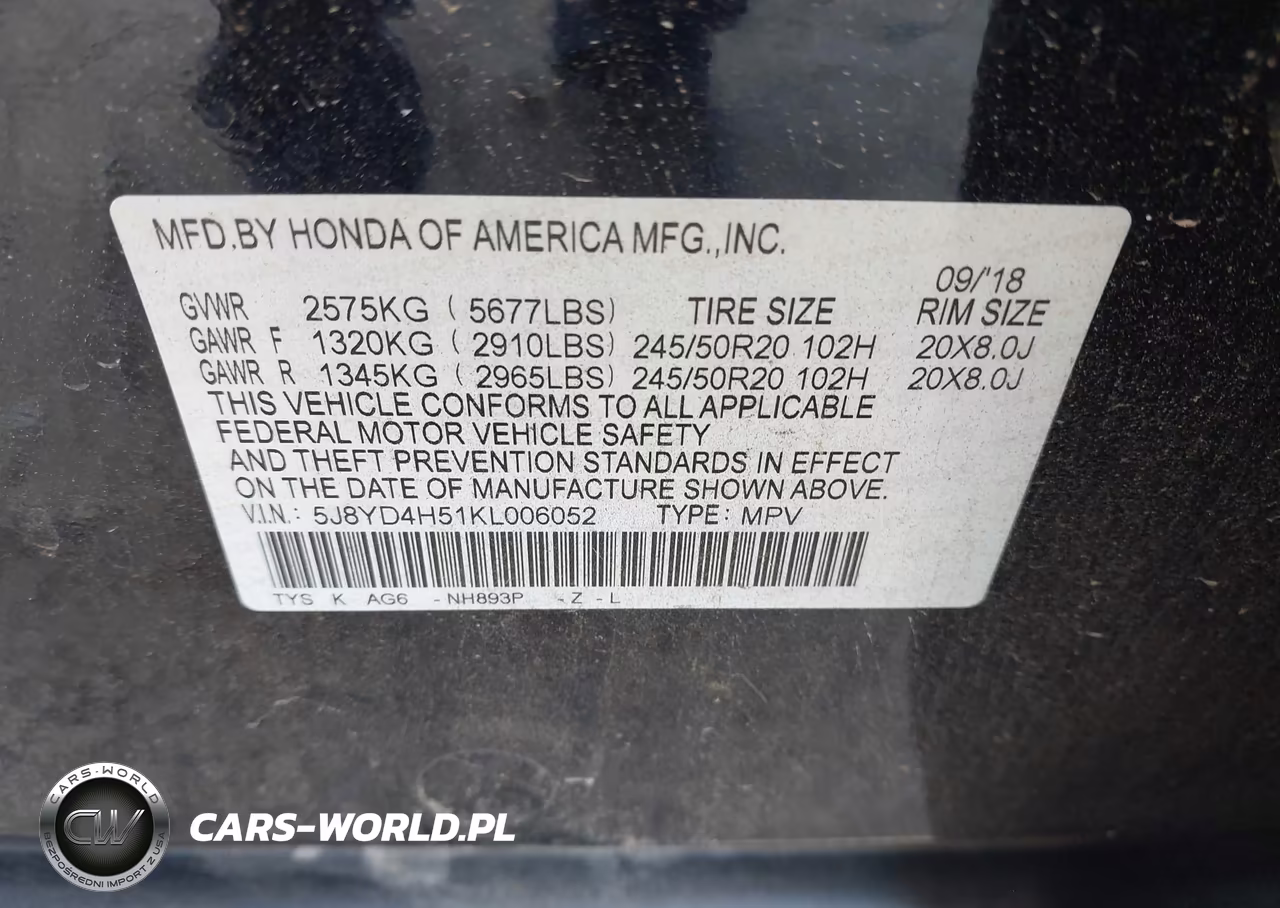 2019 Acura Mdx Tech Pkg VIN:5J8YD4H51KL006052 - 9