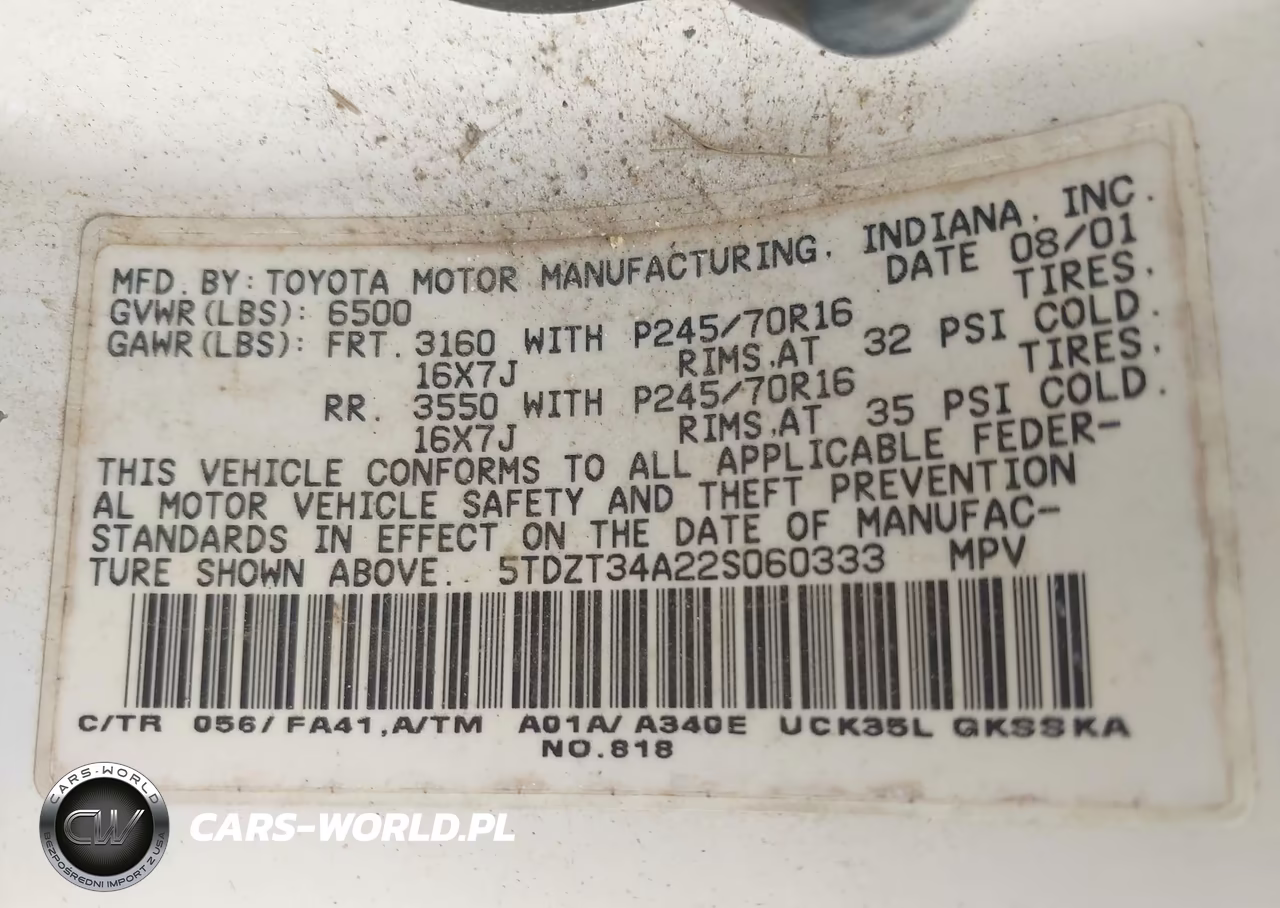 2002 Toyota Sequoia Sr5 V8 VIN:5TDZT34A22S060333 - 9