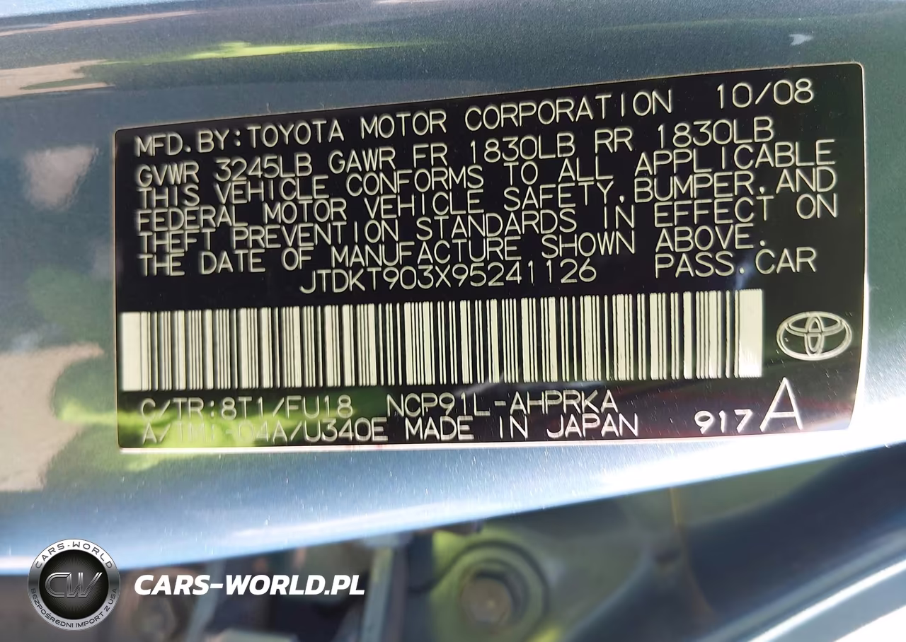 2009 Toyota Yaris VIN:JTDKT903X95241126 - 9