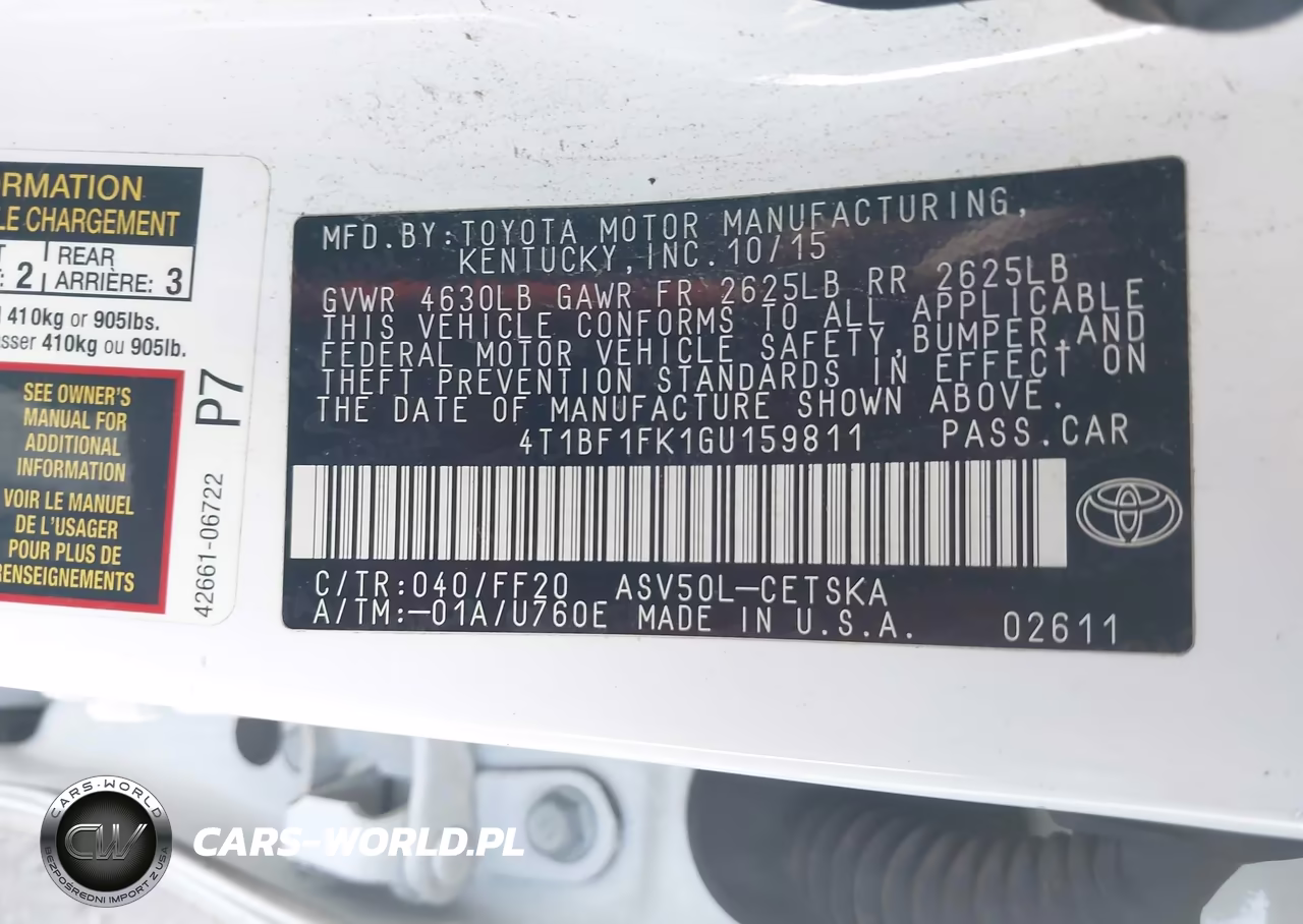 2016 Toyota Camry Se VIN:4T1BF1FK1GU159811 - 9