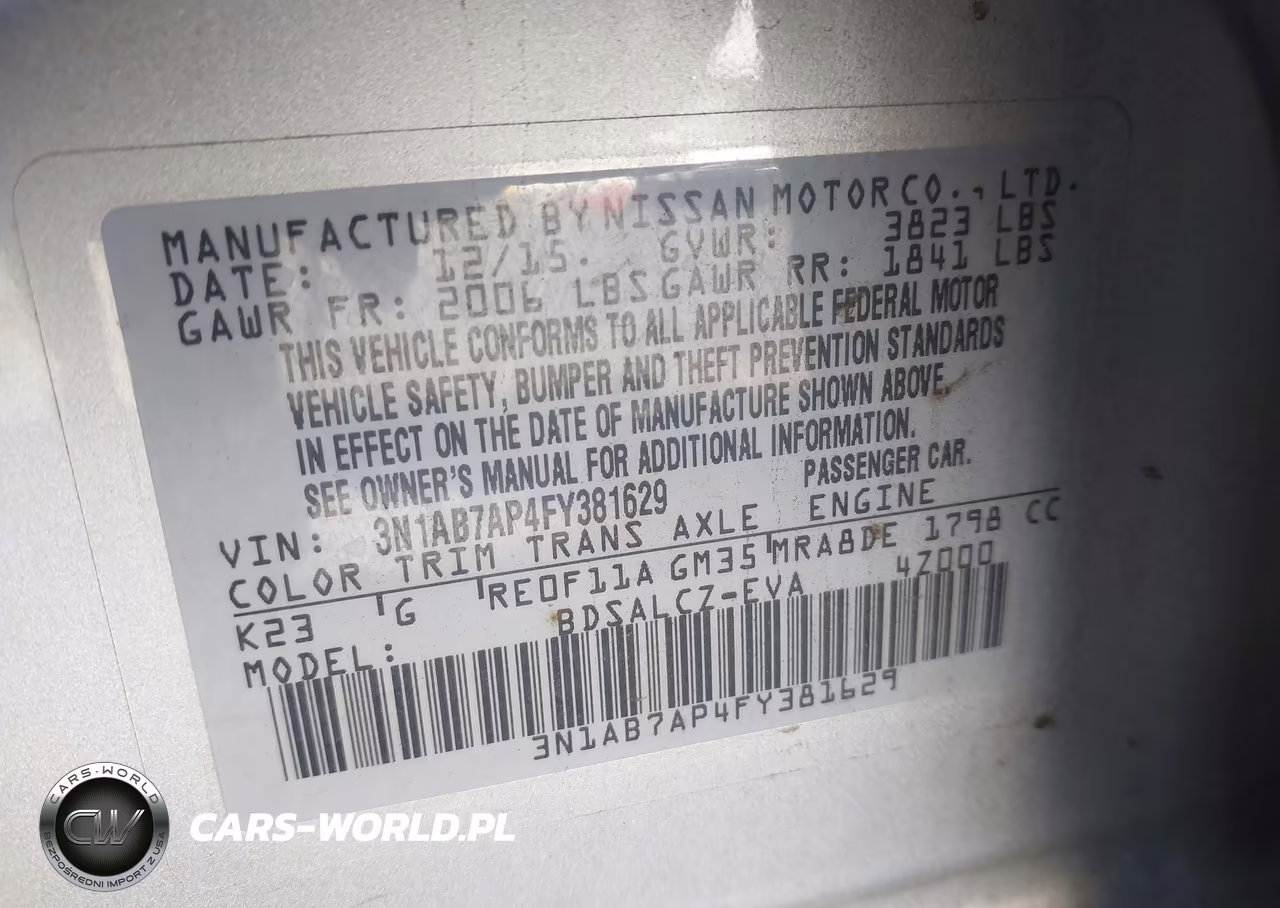 2015 Nissan Sentra S VIN:3N1AB7AP4FY381629 - 9