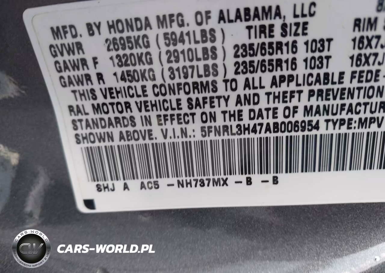 2010 Honda Odyssey Ex VIN:5FNRL3H47AB006954 - 9