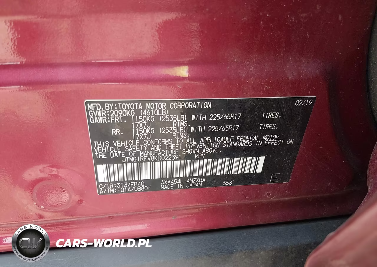 2019 Toyota Rav4 Le VIN:JTMG1RFV8KD022391 - 9