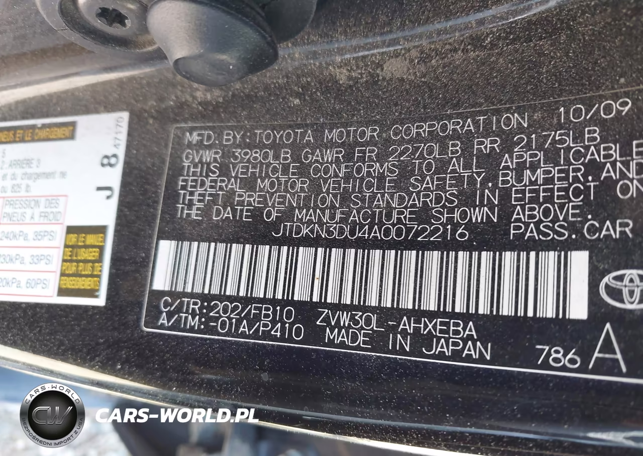 2010 Toyota Prius Ii VIN:JTDKN3DU4A0072216 - 9