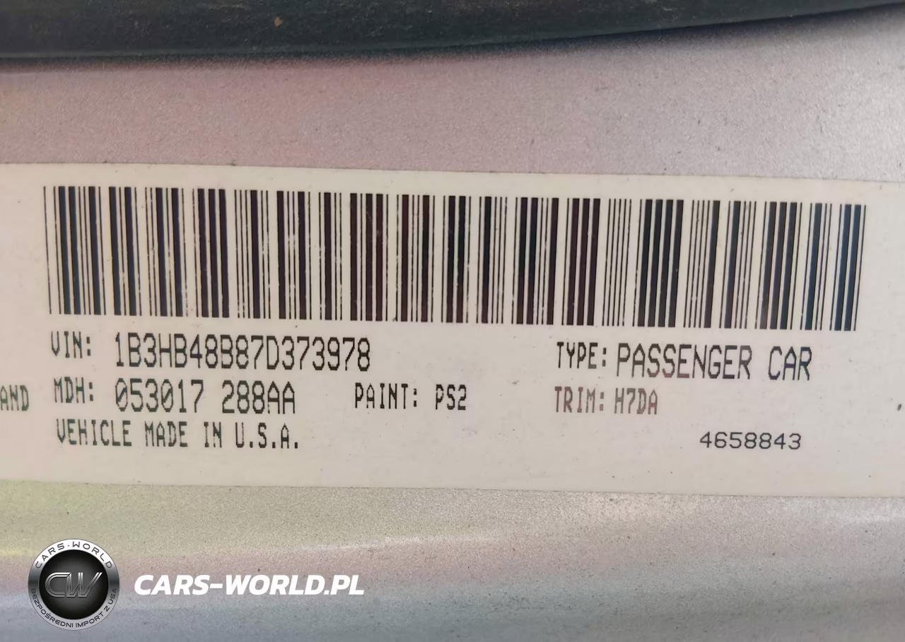 2007 Dodge Caliber Sxt VIN:1B3HB48B87D373978 - 9