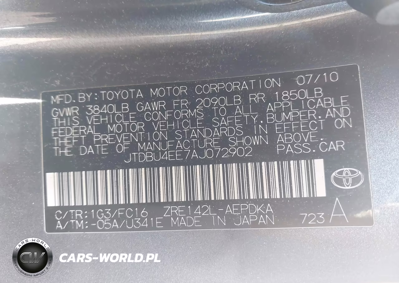2010 Toyota Corolla Le VIN:JTDBU4EE7AJ072902 - 9