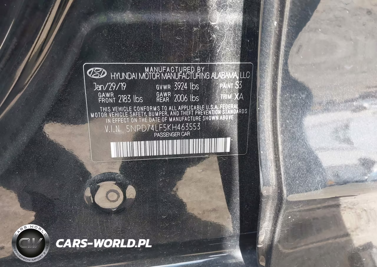 2019 Hyundai Elantra Se VIN:5NPD74LF5KH463553 - 9
