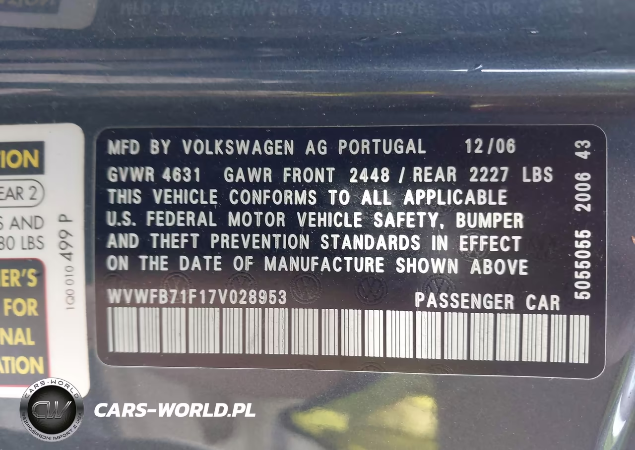 2007 Volkswagen Eos 3.2L VIN:WVWFB71F17V028953 - 9
