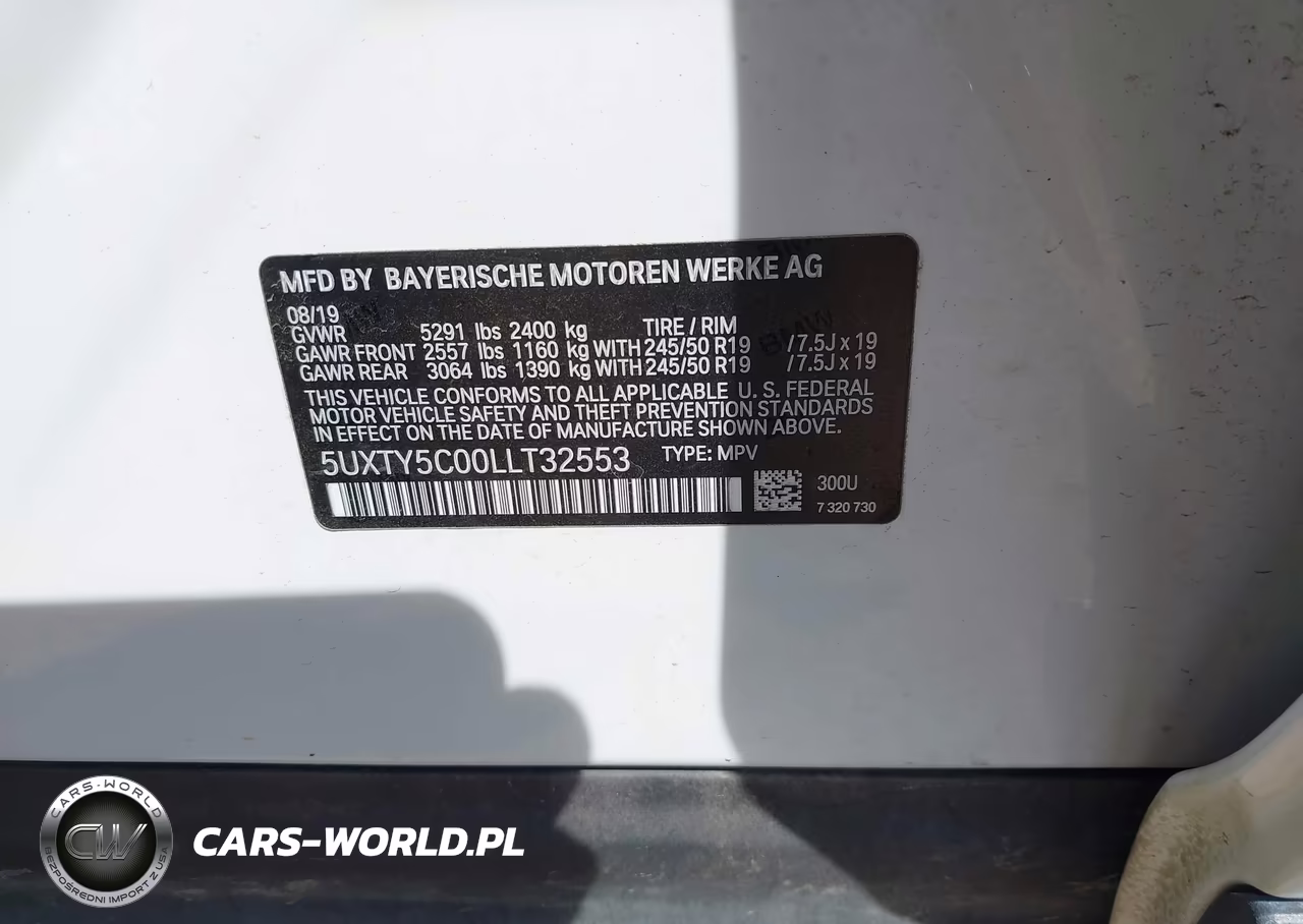 2020 BMW X3 xDrive30I VIN:5UXTY5C00LLT32553 - 9