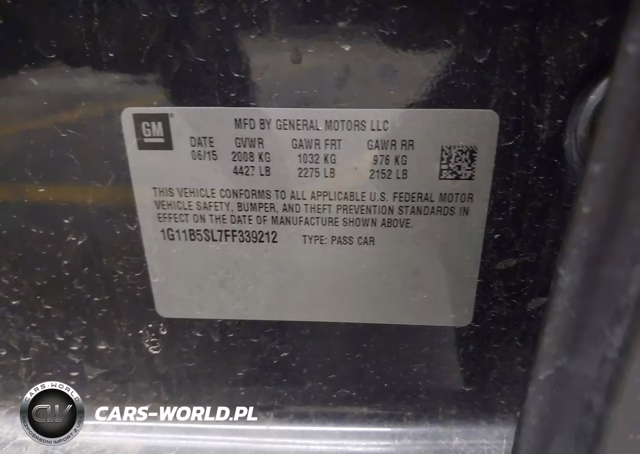 2015 Chevrolet Malibu Ls VIN:1G11B5SL7FF339212 - 9