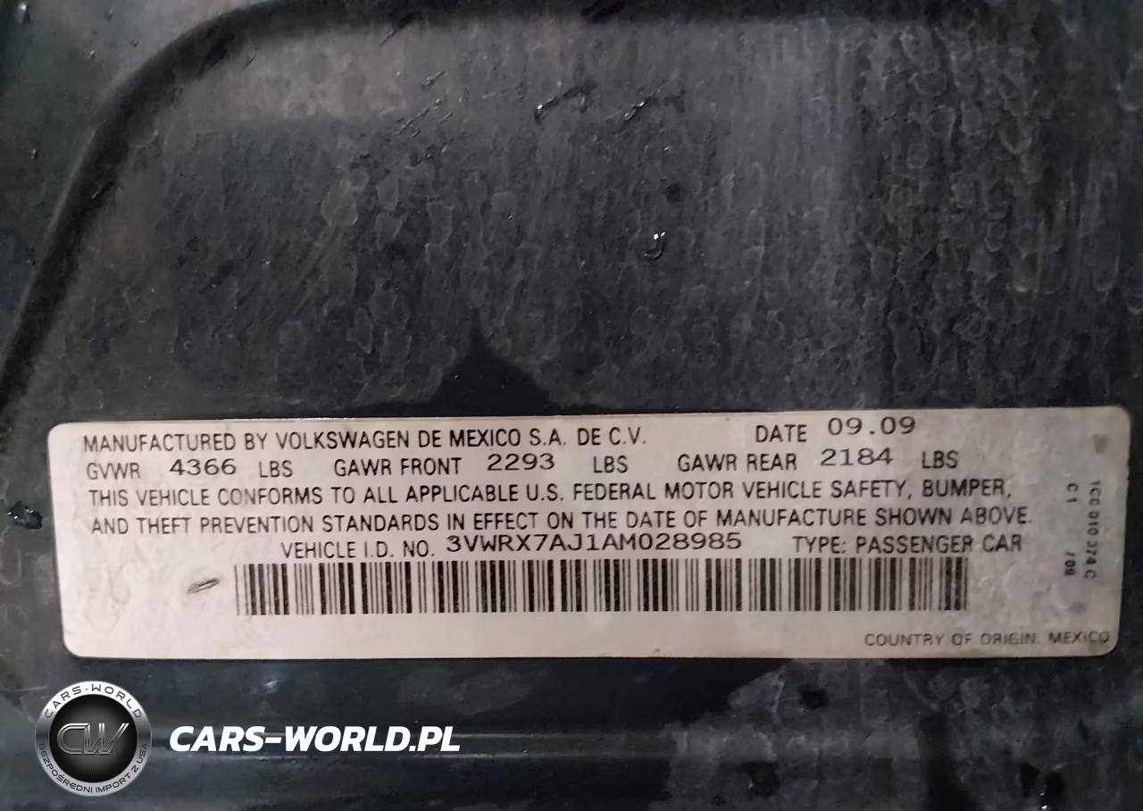 2010 Volkswagen Jetta Se VIN:3VWRX7AJ1AM028985 - 9
