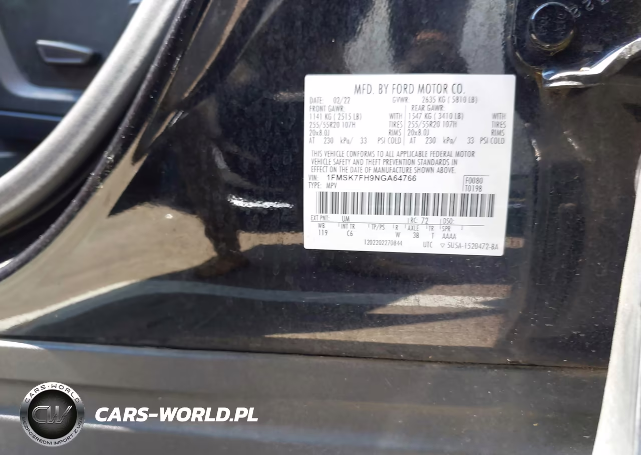 2022 Ford Explorer Limited VIN:1FMSK7FH9NGA64766 - 9