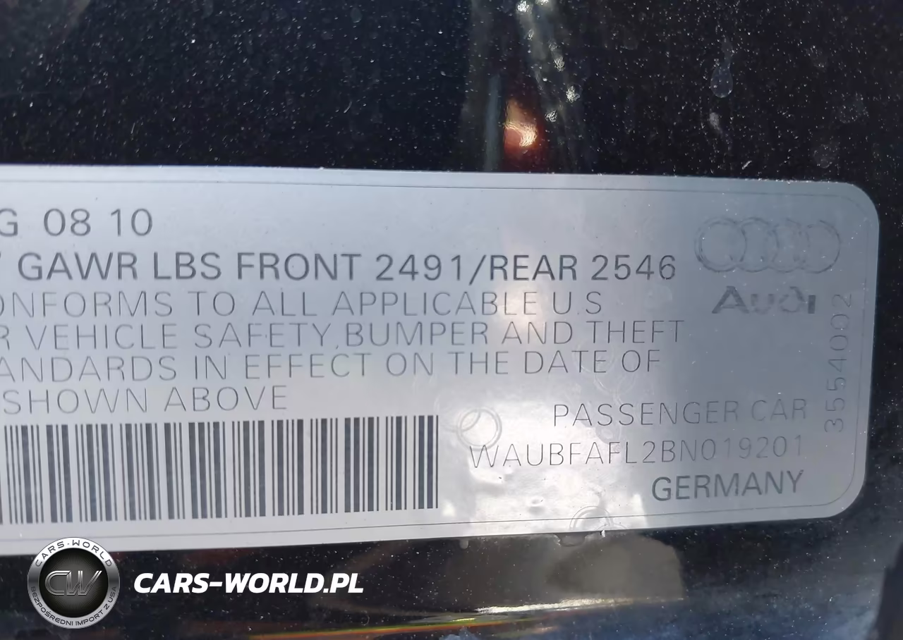 2011 Audi A4 2.0T Premium VIN:WAUBFAFL2BN019201 - 9