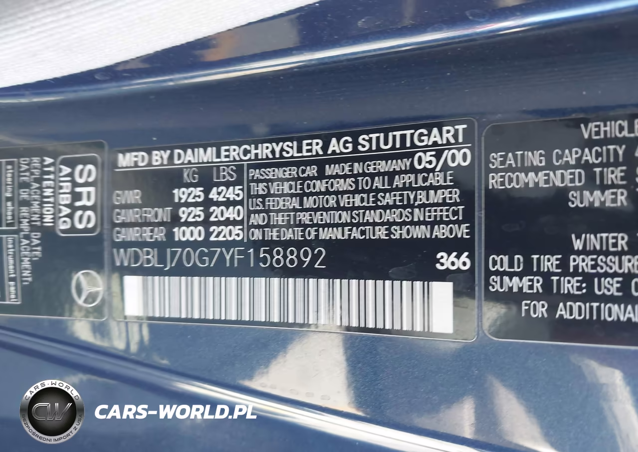 2000 Mercedes-Benz Clk 430 VIN:WDBLJ70G7YF158892 - 9