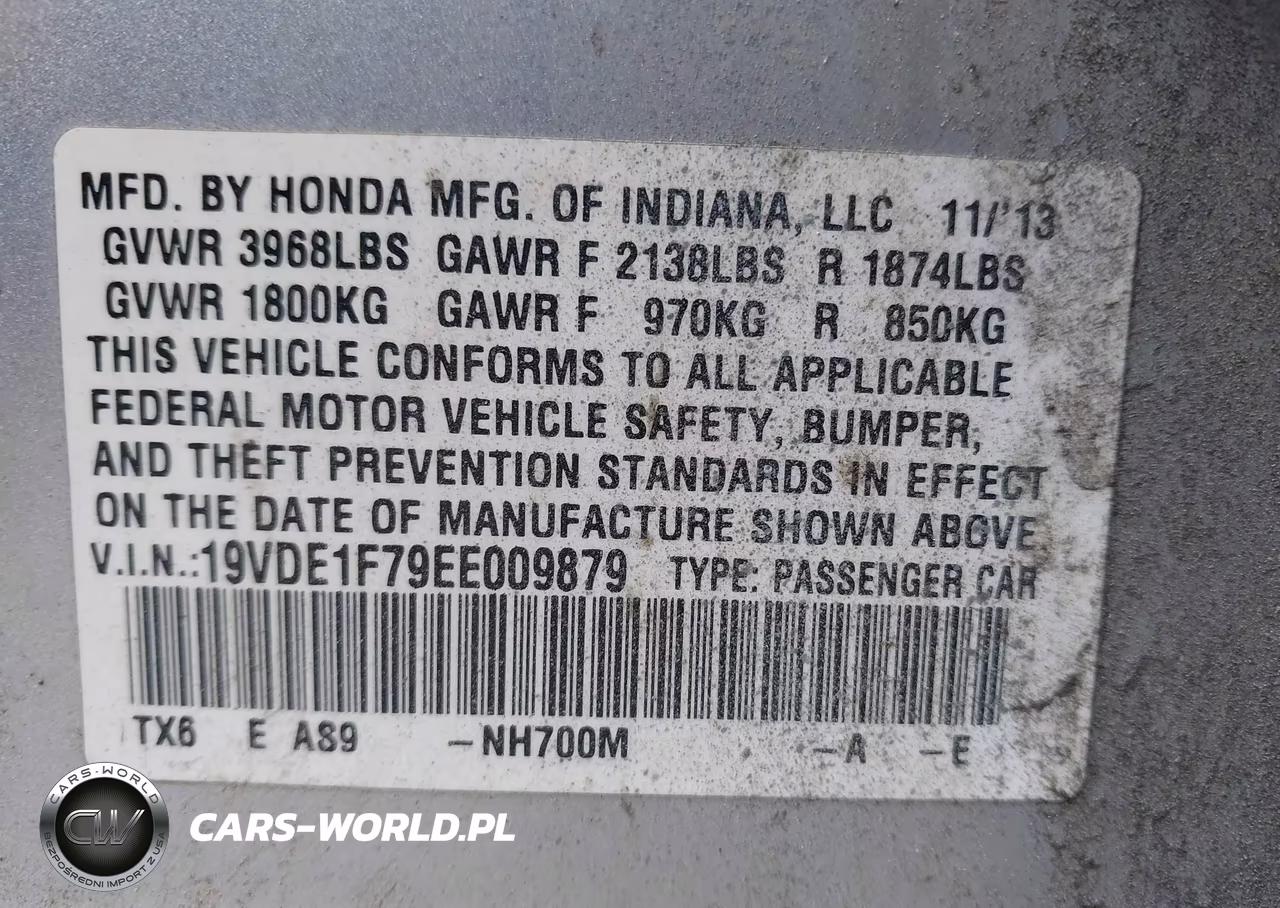 2014 Acura Ilx 2.0L VIN:19VDE1F79EE009879 - 9