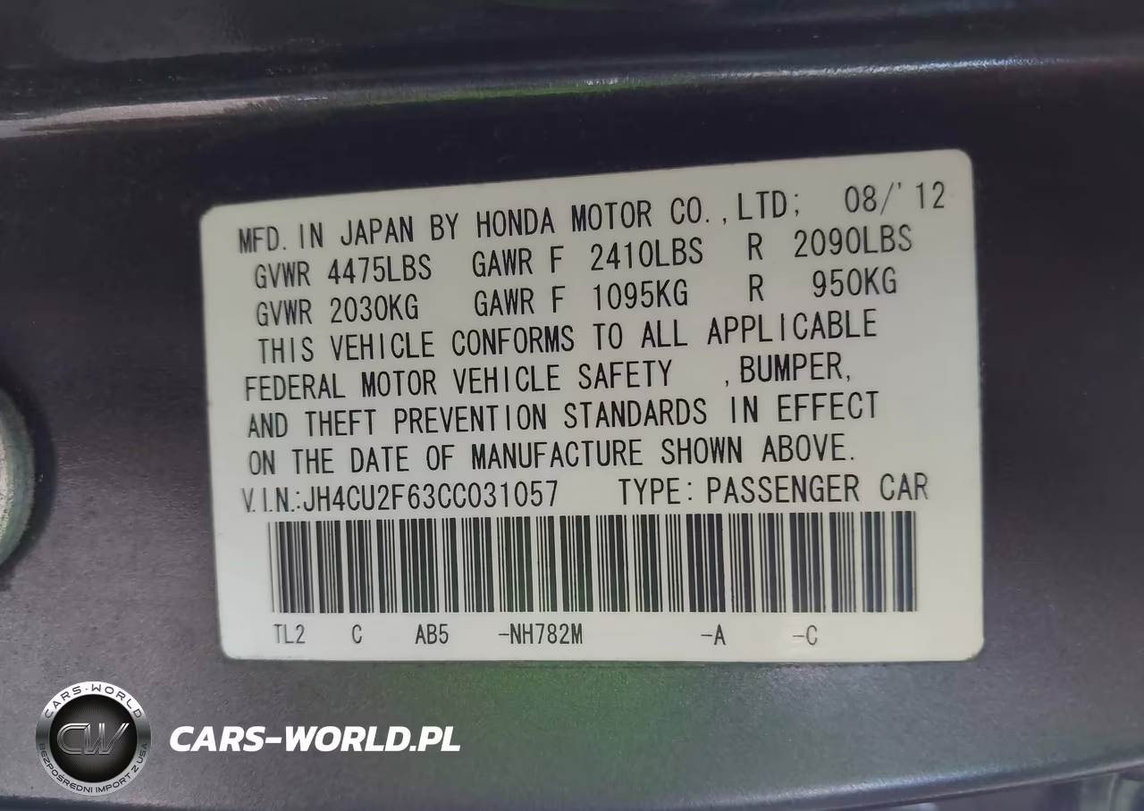 2012 Acura Tsx 2.4 VIN:JH4CU2F63CC031057 - 9