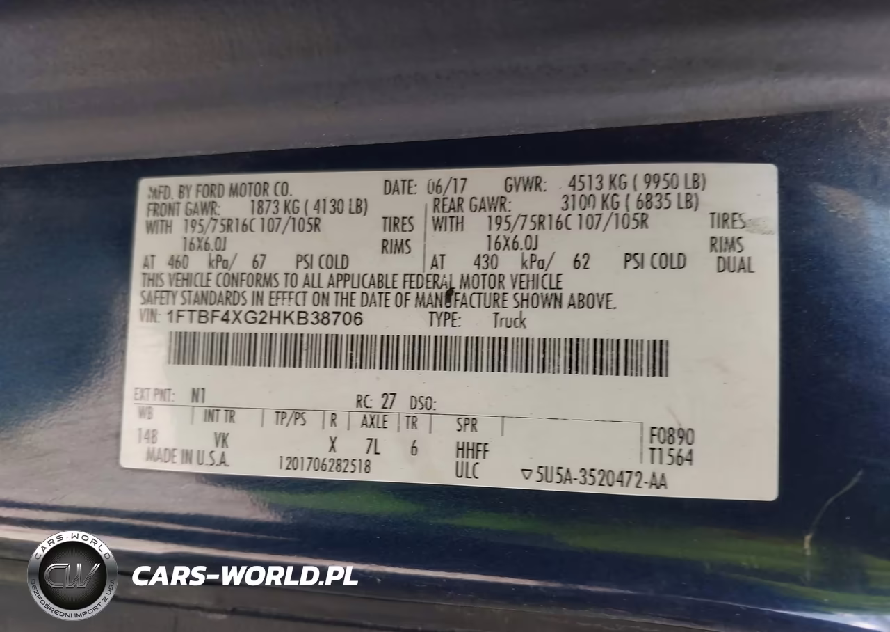 2017 Ford Transit-350 VIN:1FTBF4XG2HKB38706 - 9