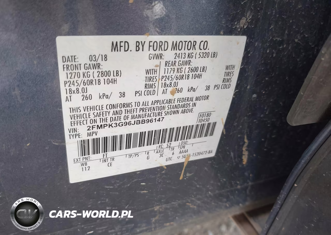 2018 Ford Edge Se VIN:2FMPK3G96JBB96147 - 9