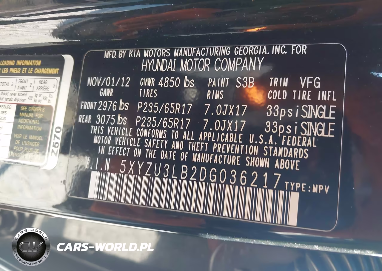2013 Hyundai Santa Fe Sport VIN:5XYZU3LB2DG036217 - 9