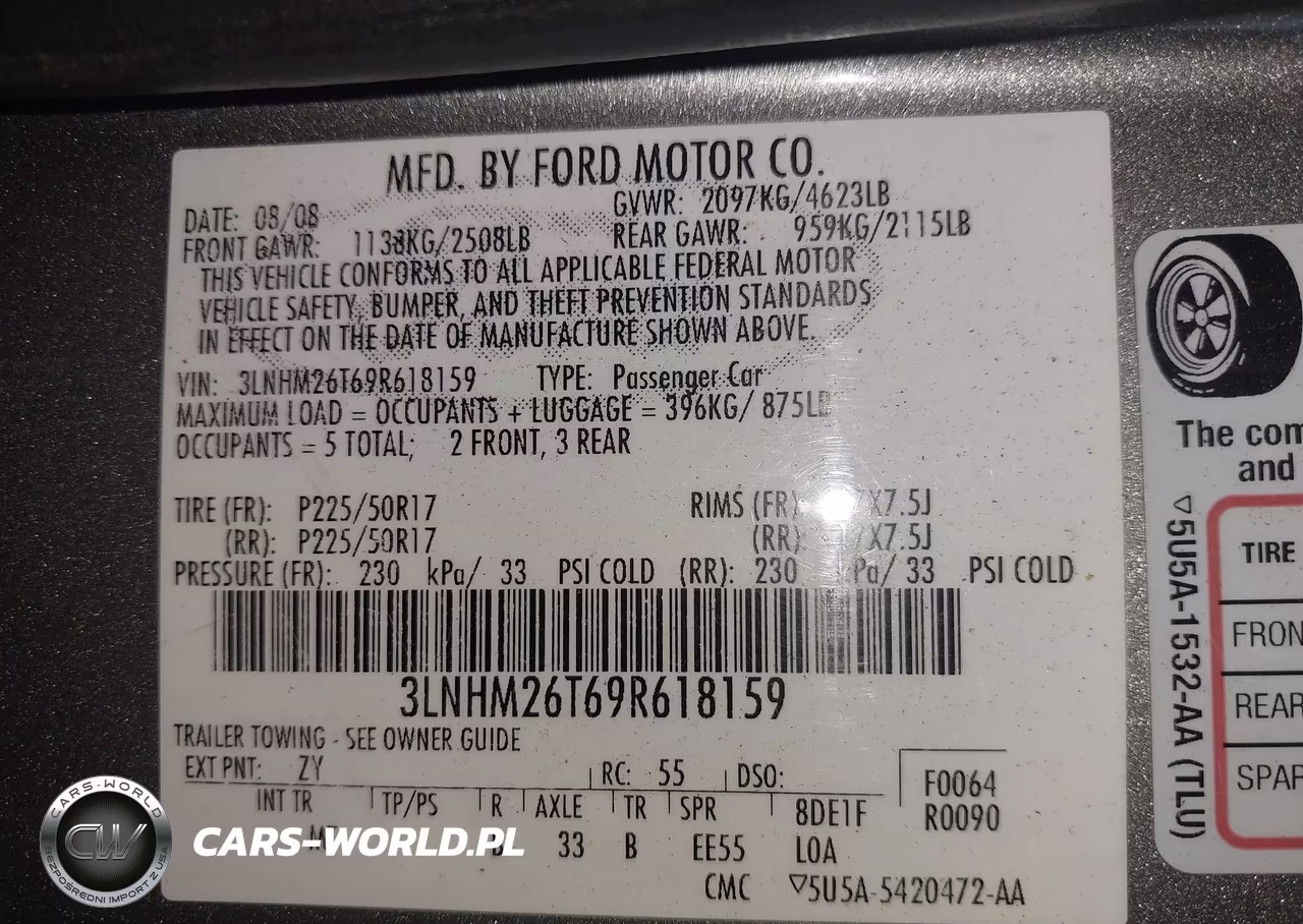 2009 Lincoln Mkz VIN:3LNHM26T69R618159 - 9