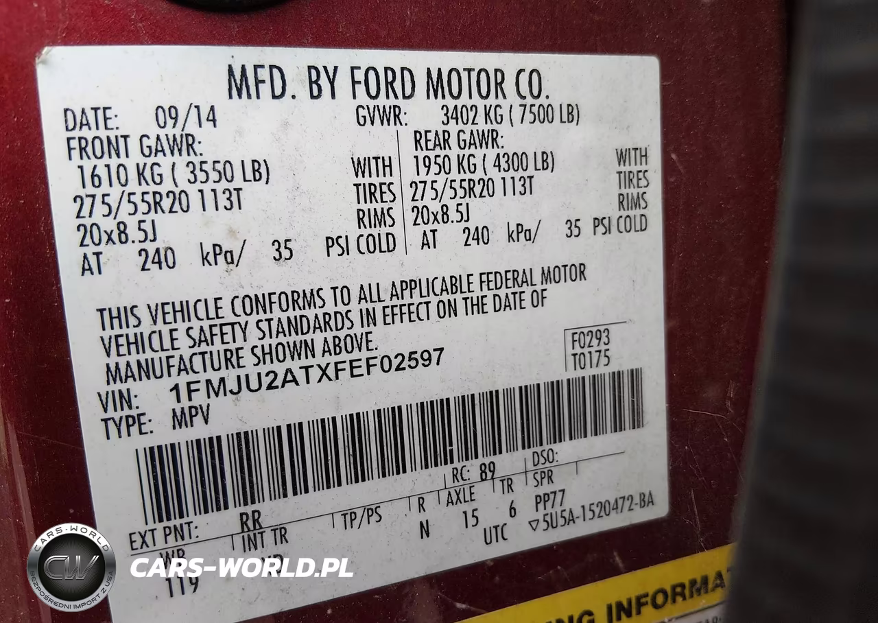 2015 Ford Expedition Limited VIN:1FMJU2ATXFEF02597 - 9