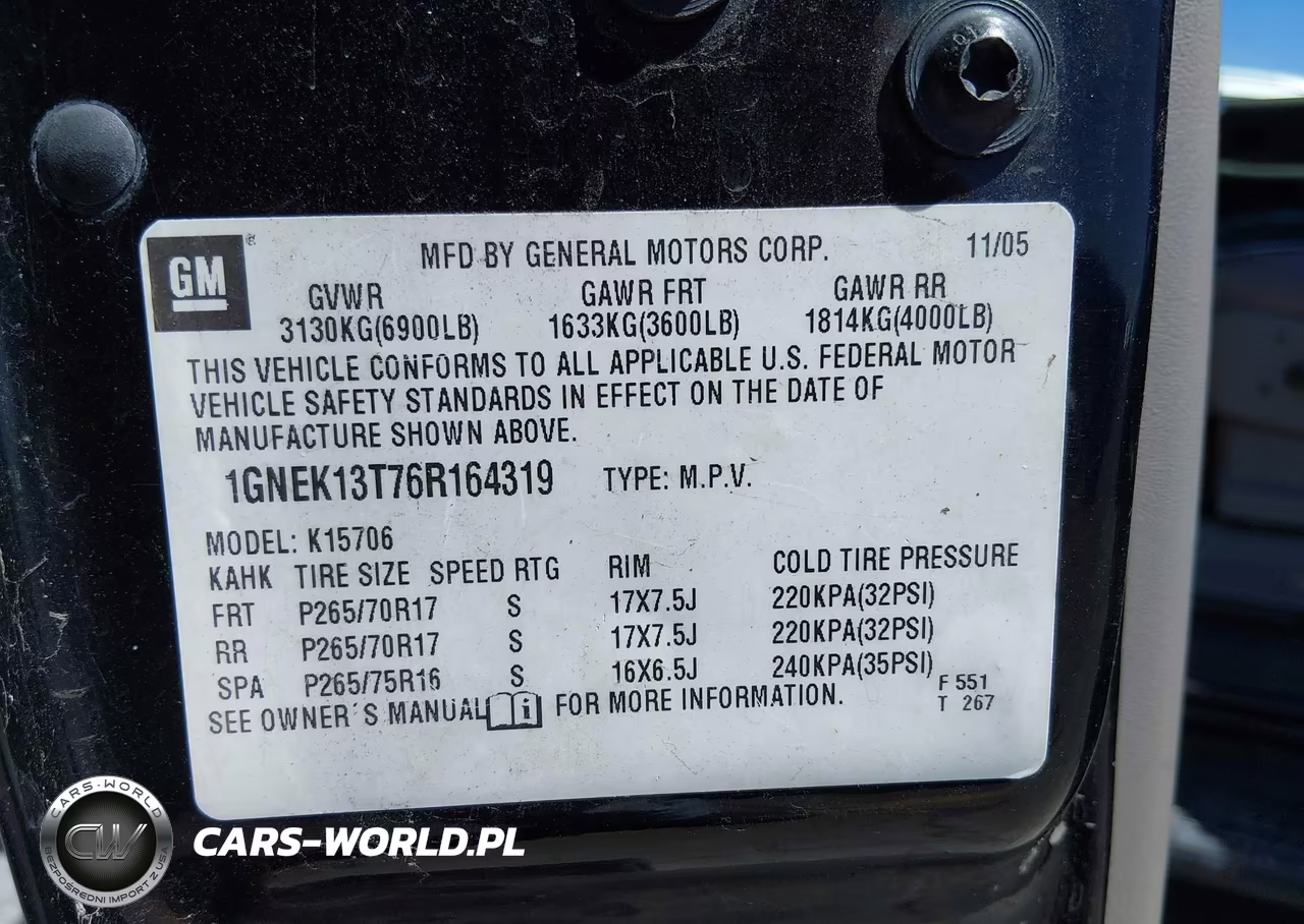 2006 Chevrolet Tahoe Lt VIN:1GNEK13T76R164319 - 9