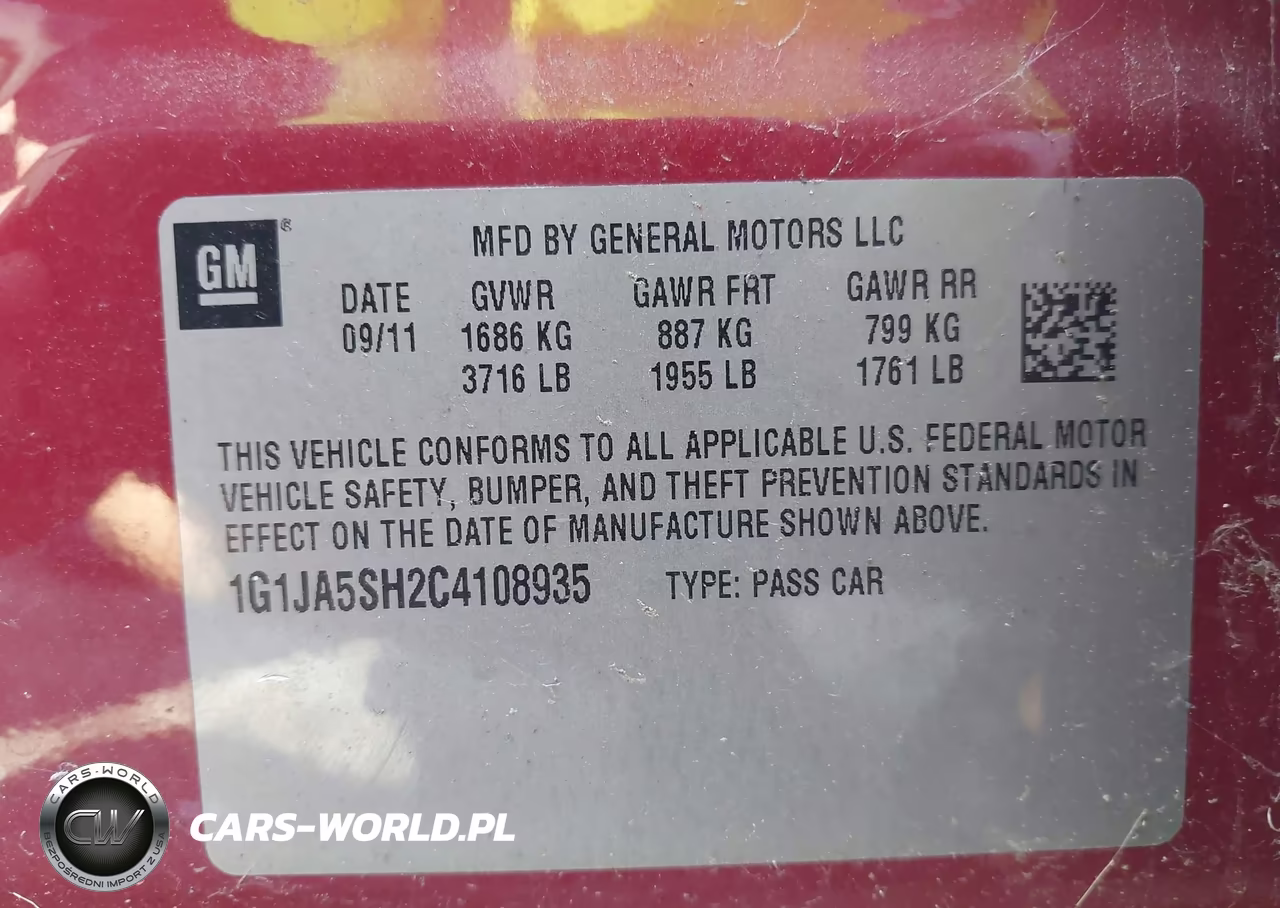 2012 Chevrolet Sonic 2Ls VIN:1G1JA5SH2C4108935 - 9