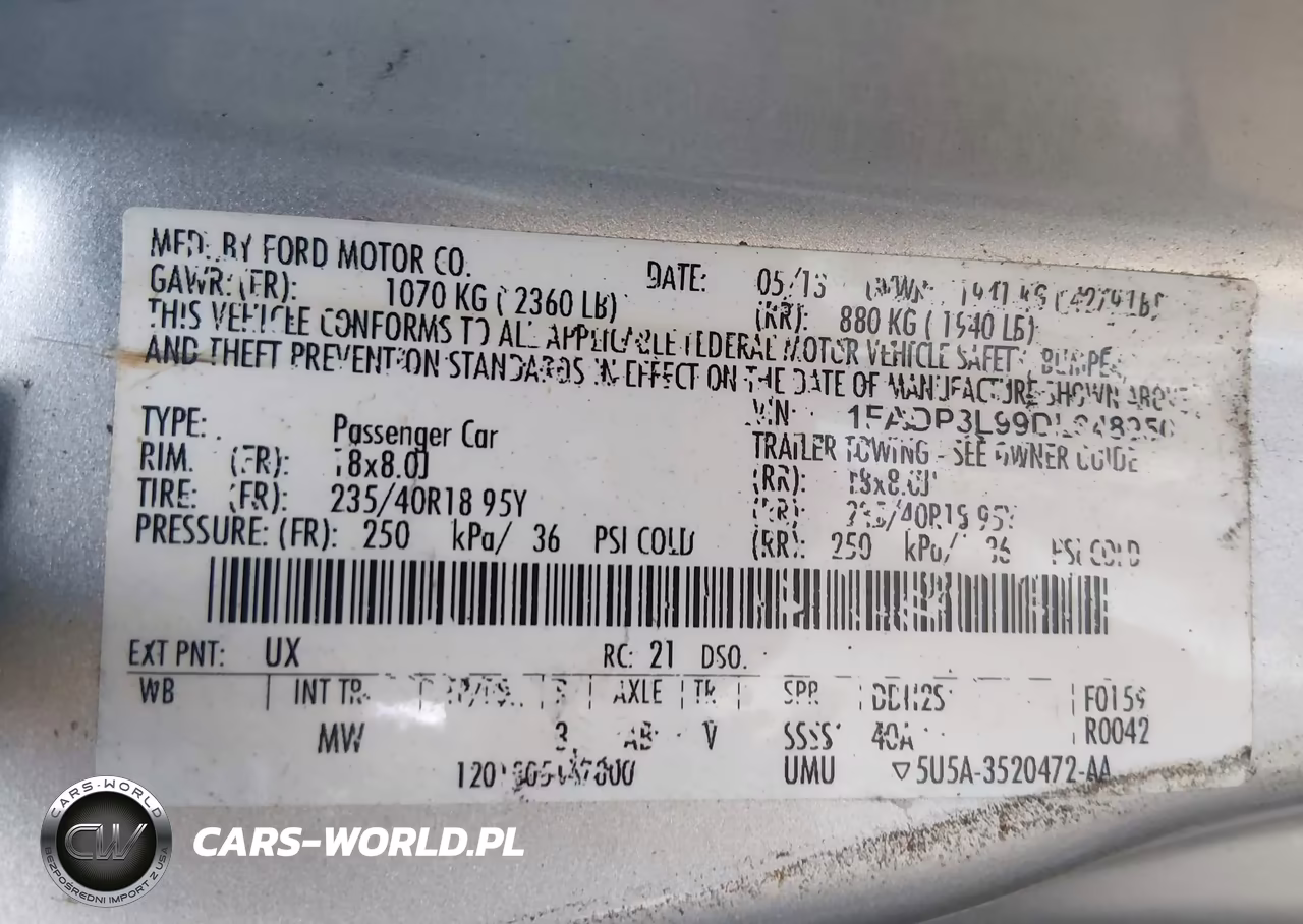 2013 Ford Focus St VIN:1FADP3L99DL348950 - 9