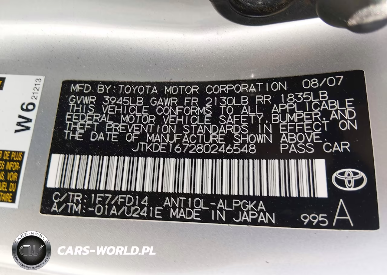 2008 Scion Tc VIN:JTKDE167280246548 - 9