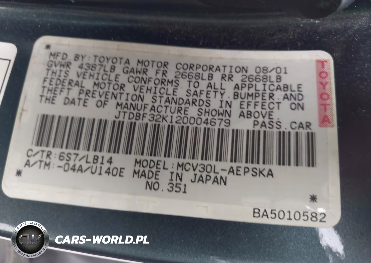 2002 Toyota Camry Se VIN:JTDBF32K120004679 - 9