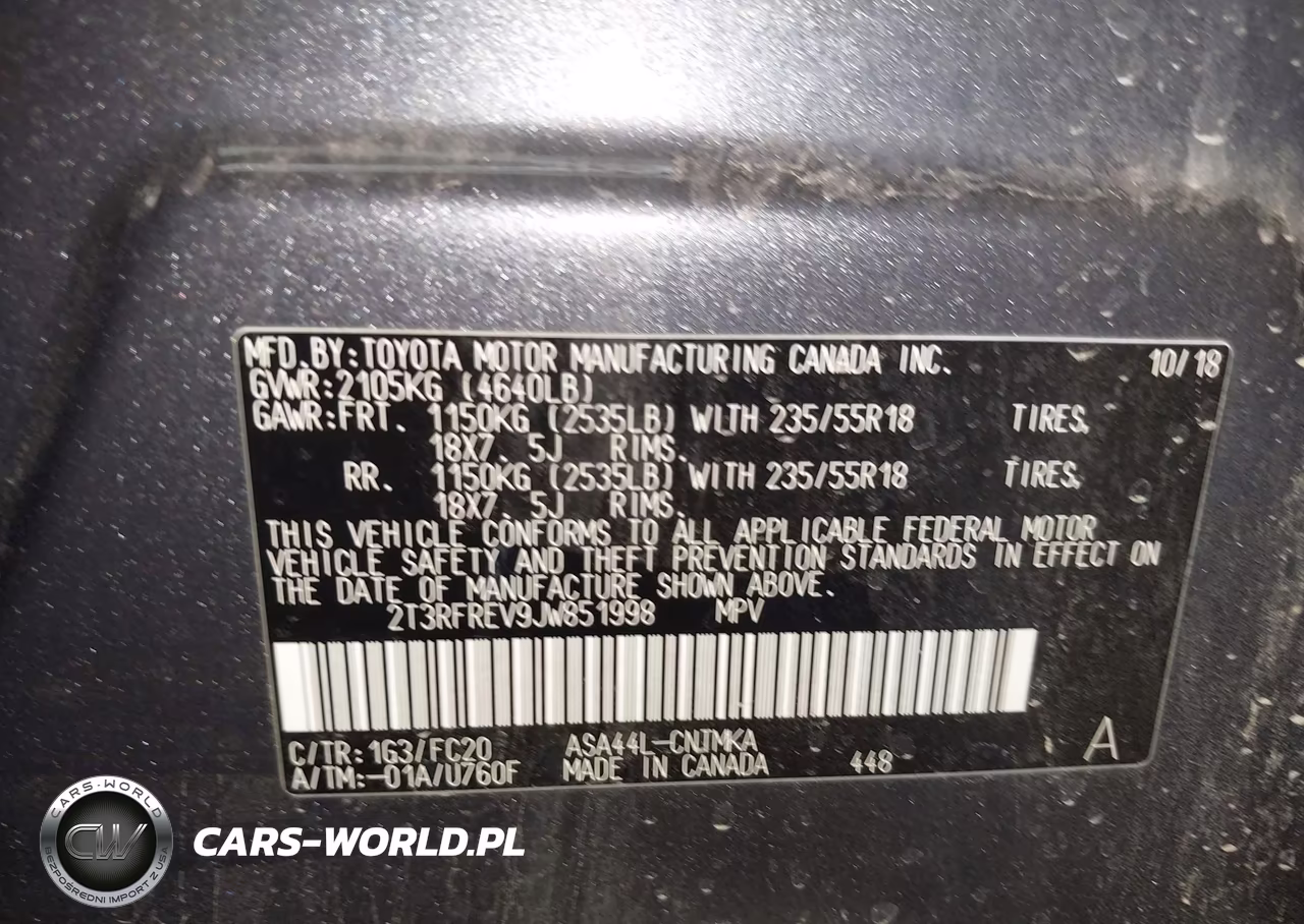2018 Toyota Rav4 Adventure VIN:2T3RFREV9JW851998 - 9