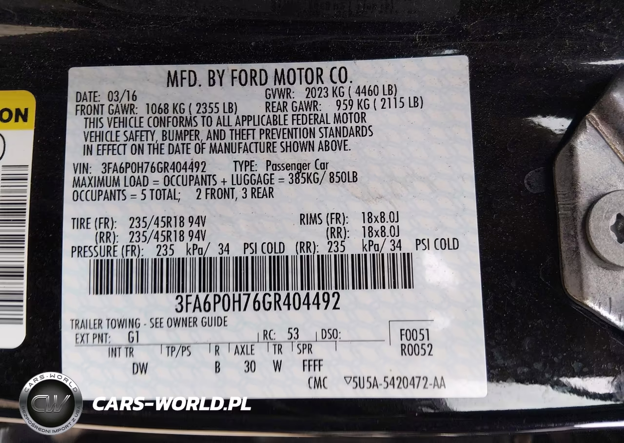 2016 Ford Fusion Se VIN:3FA6P0H76GR404492 - 9