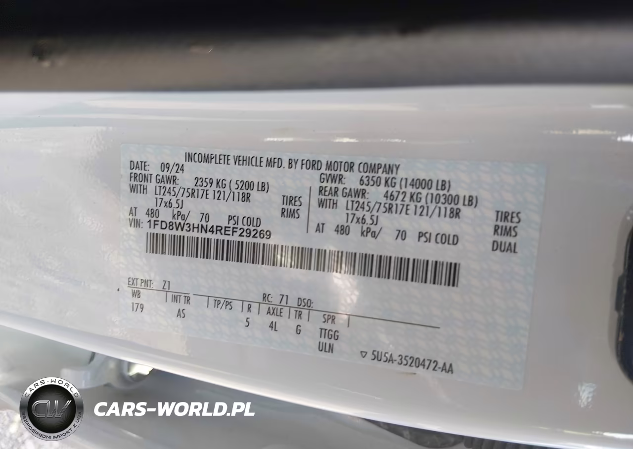 2024 Ford F-350 Chassis Xl VIN:1FD8W3HN4REF29269 - 8