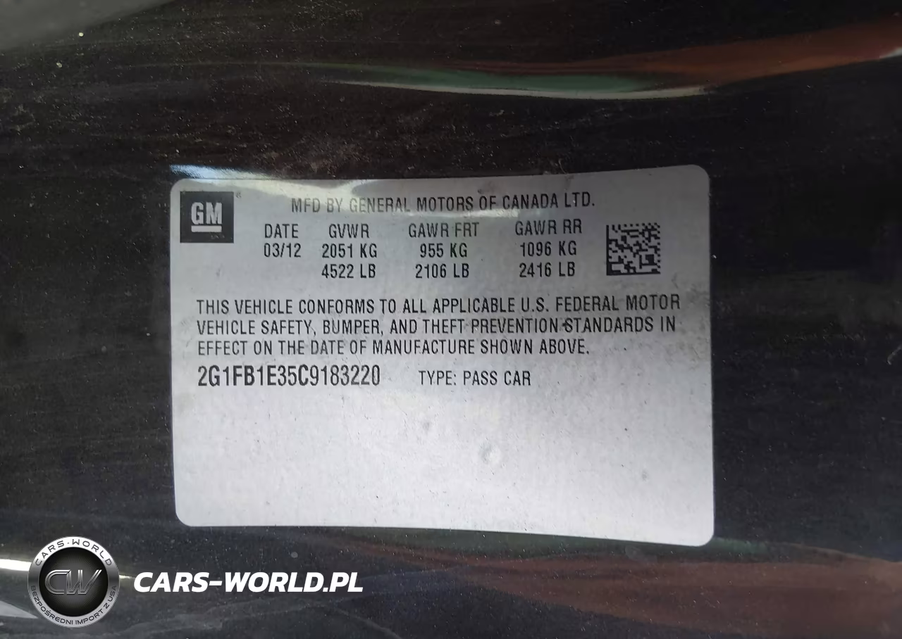 2012 Chevrolet Camaro 1Lt VIN:2G1FB1E35C9183220 - 9