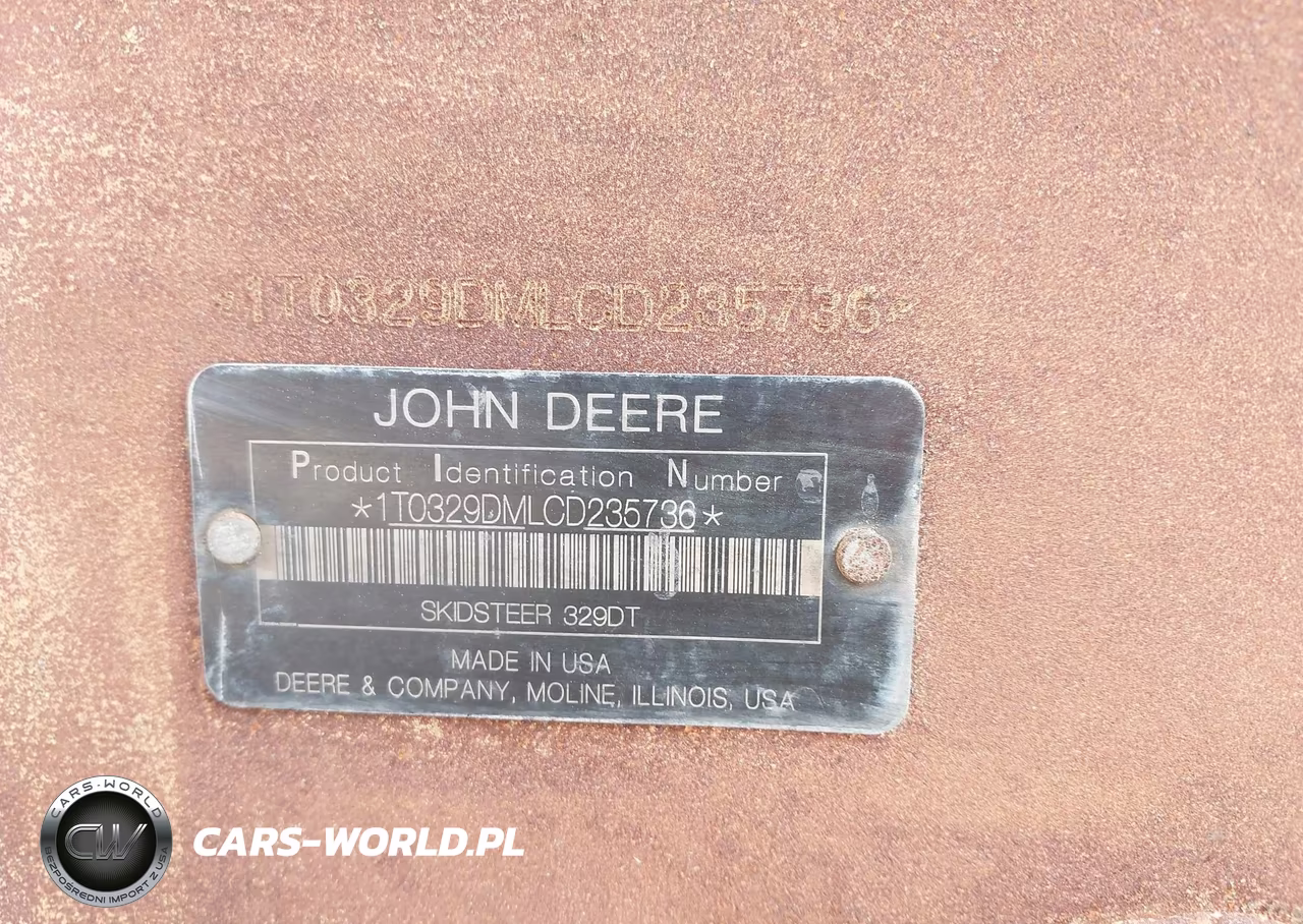 2012 John Deere 329Dt Skidsteer VIN:1T0329DMLCD235736 - 9