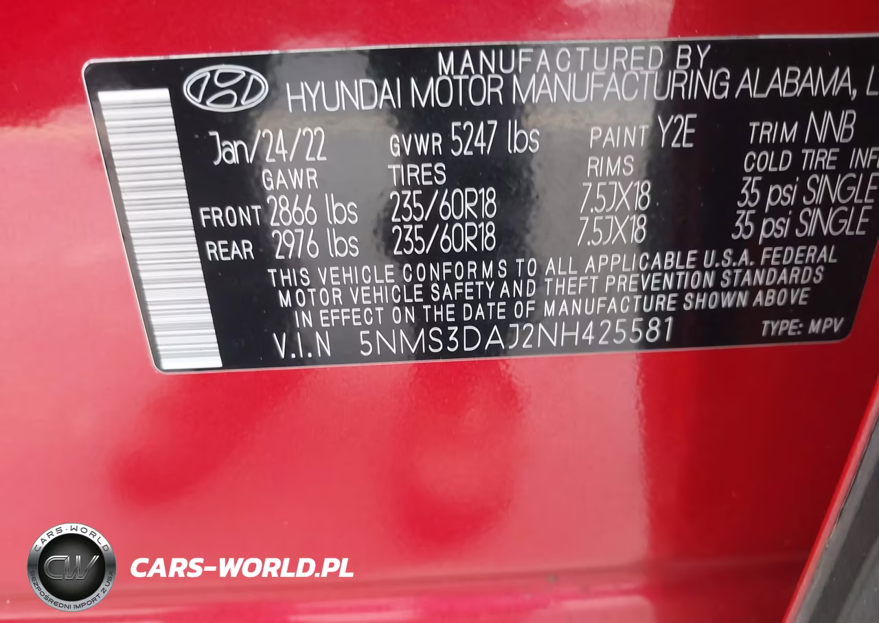 2022 Hyundai Santa Fe Sel VIN:5NMS3DAJ2NH425581 - 9
