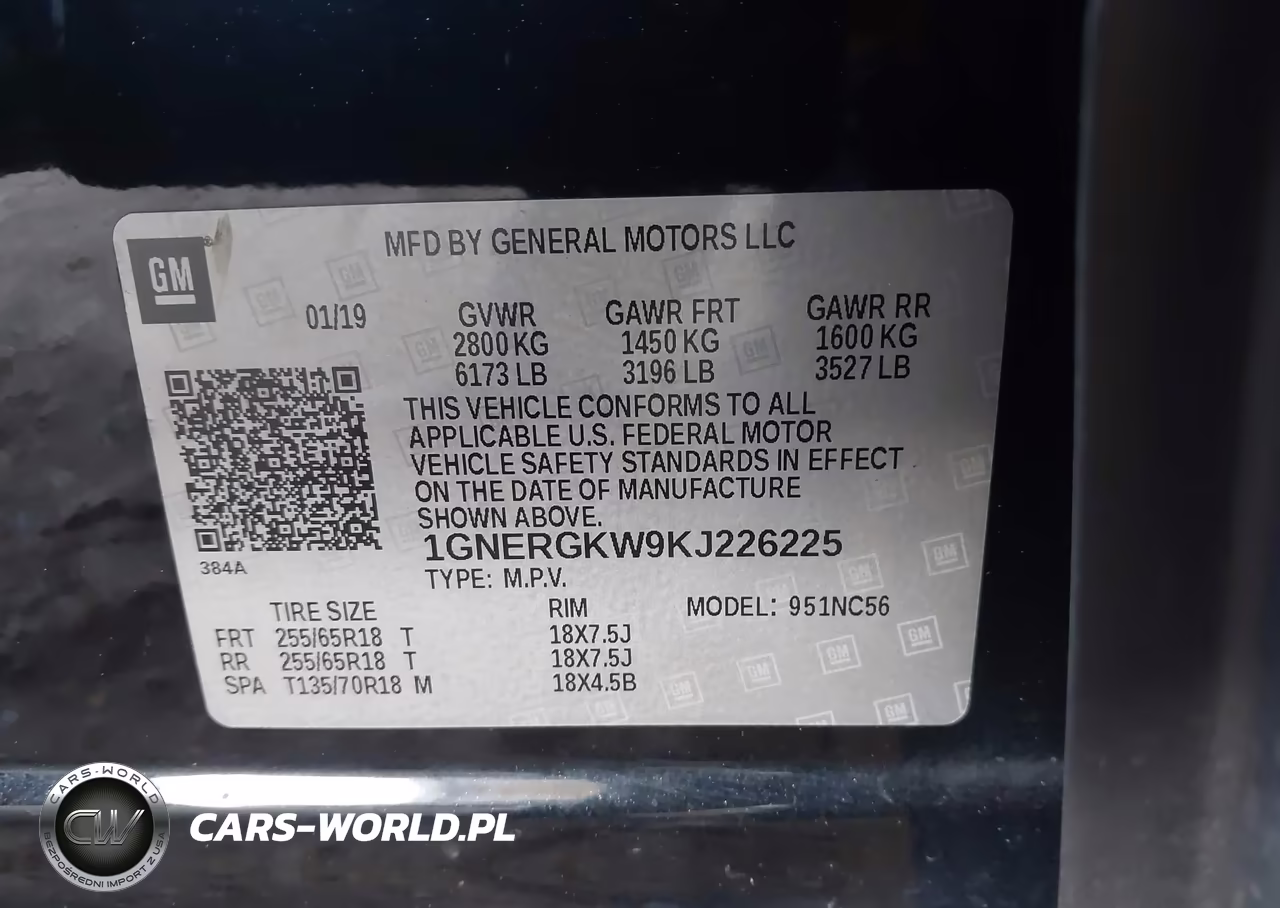 2019 Chevrolet Traverse 1Lt VIN:1GNERGKW9KJ226225 - 9
