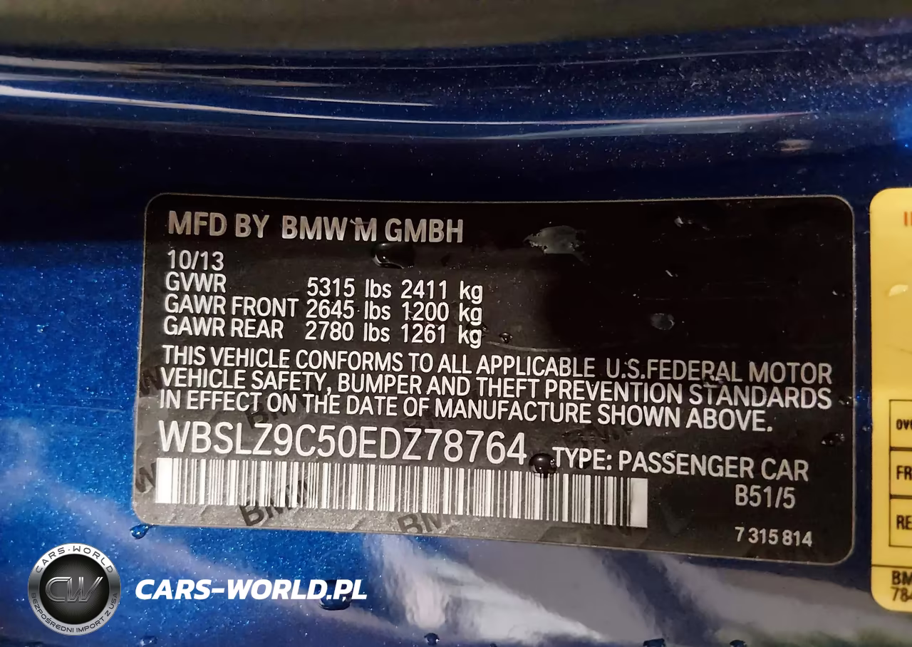 2014 BMW M6 VIN:WBSLZ9C50EDZ78764 - 9